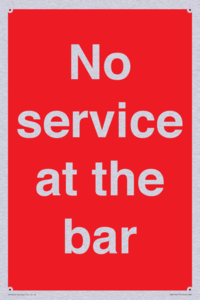 No service at the bar